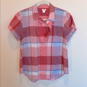 J. Crew factory plaid button up